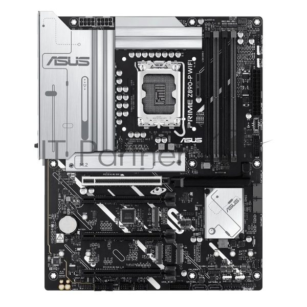 Материнская плата ASUS PRIME Z890-P WIFI, LGA 1851, Intel Z890, 4xDDR5, 4xSATA, 4xM.2, 1xPCIe 5.0 x16, 2xPCIe 4.0 x4, 1xPCIe 4.0 x1, 1xHDMI, 1xDP, 1xUSB-C (видеовыход), 2xUSB-A 3.2 Gen 1, 1xUSB-A 3.2 Gen 2, 4xUSB-A 2.0, 1xUSB-C Thunderbolt 4, 1x 2.5Gb LAN, 3x3.5 мм, 7.1, ATX