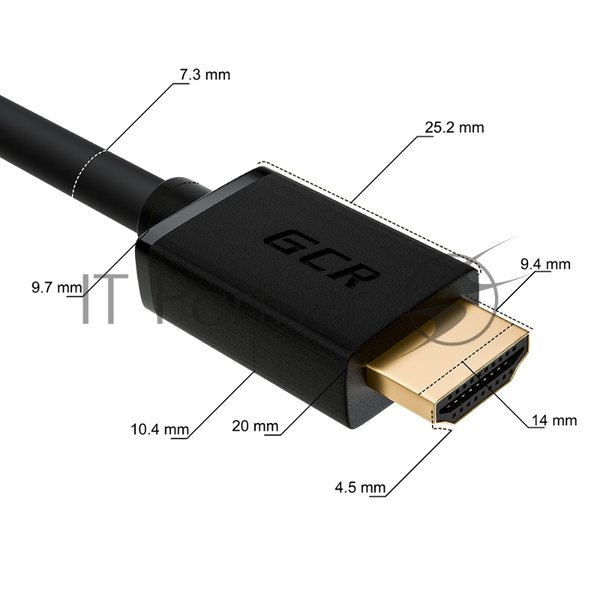 Кабель синхронизации Greenconnect GCR-55269 7.0m HDMI 2.0, XLPE, Outdoor, Ultra HD, 4K 60Hz, 18.0 Гбит/с, HDR 4:4:4, 3D, черный, 2 Х экран, армирование
