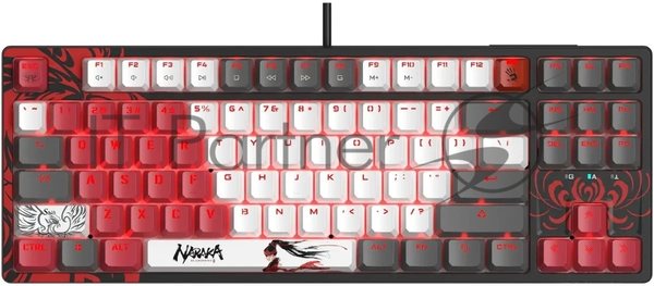 Клавиатура проводная A4Tech Bloody S87 Naraka USB черный/красный