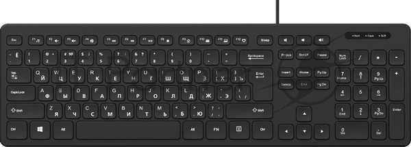 Клавиатура проводная Oklick K733, USB, черный