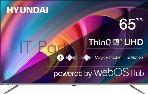 Телевизор Hyundai 65" H-LED65BU7100 серый/серый LED UHD 60Hz WebOS