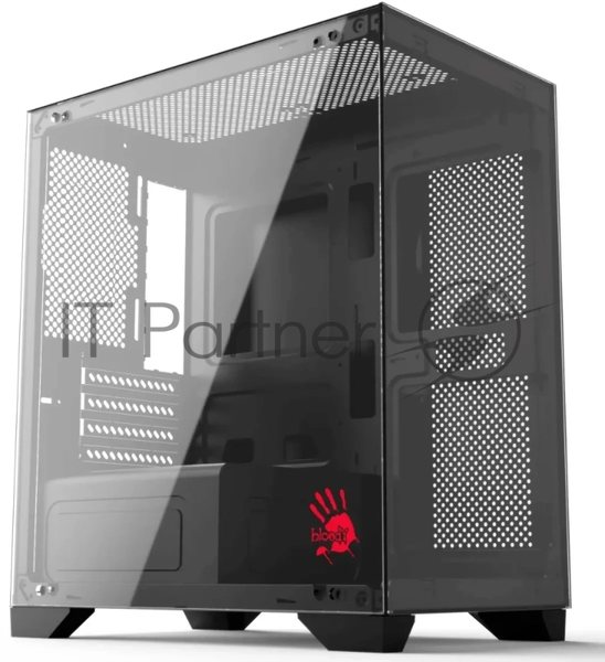 Компьютерный корпус Bloody BD-CC103 черный без БП mATX 7x120мм 1xUSB 2.0 1xUSB 3.0 audio bott PSU