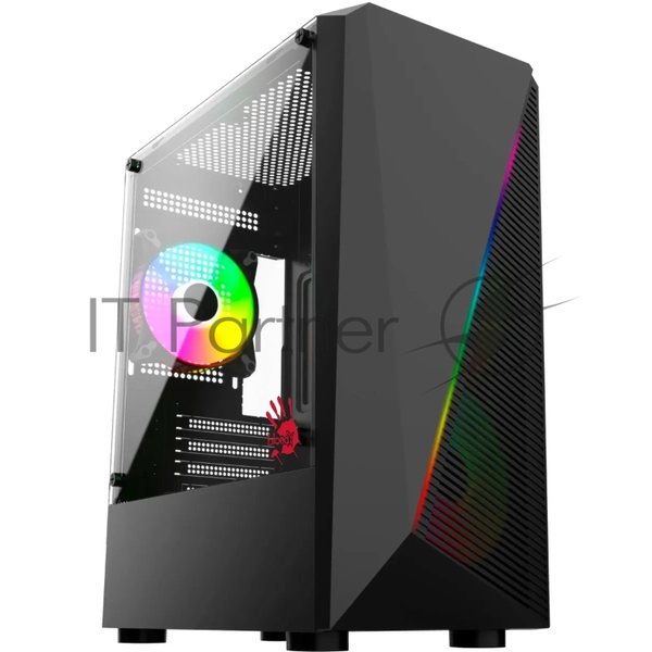 Компьютерный корпус Bloody BD-CC102F черный без БП mATX 2x120мм 2xUSB 2.0 1xUSB 3.0 audio bott PSU