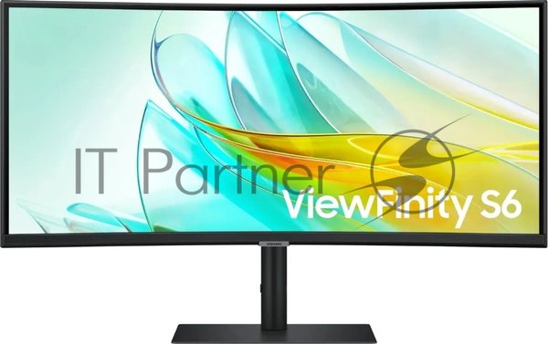 Монитор 34" Samsung ViewFinity S6 S34C650UAIXCI VA 3440x1440, 100 Гц, 5 мс, 21:9, 350 кд/м², 1xHDMI, 1xDP, 3xUSB, 1xUSB-C, 1xUSB-B, 1x3.5 мм, 2x5 Вт, изогнутый R1000, черный