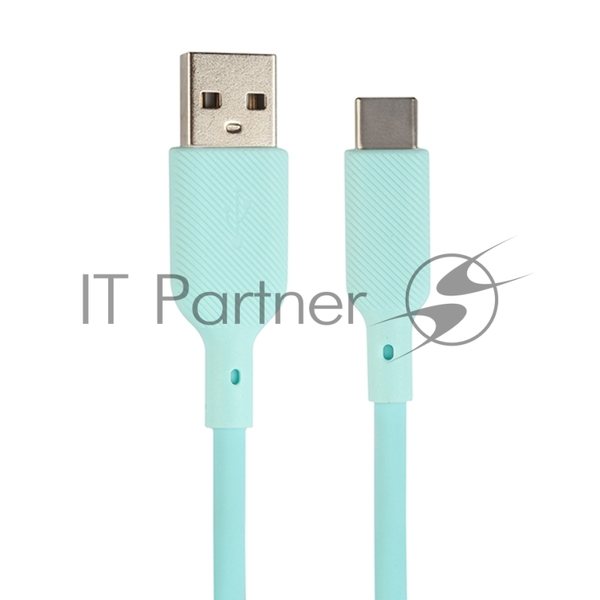 Кабель USB-A to Type-C, silica gel, 1м, 3A, 18W (blue)