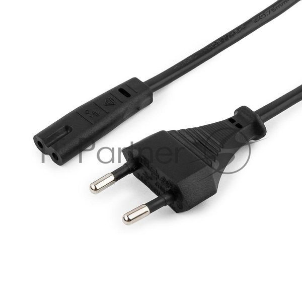 Кабель питания Cablexpert PC-184-VDE-3M, CEE 7/16-C7, 2х0.75мм2, 2.5A, VDE, 3м, черный, пакет