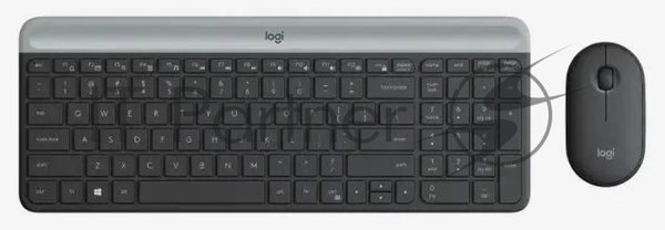 Комплект клавиатура+мышь Logitech MK470 беспроводной, USB, 1000 DPI, чёрный