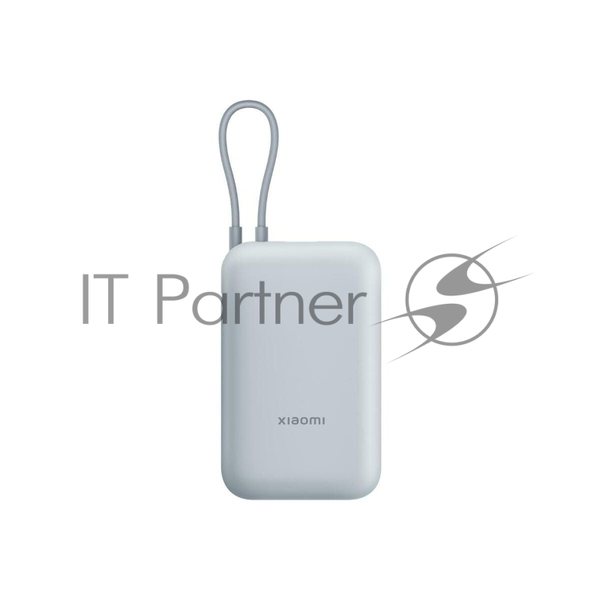 Портативный аккумулятор Xiaomi Power Bank 10000mAh (встроенный кабель) Ледяной синий GL