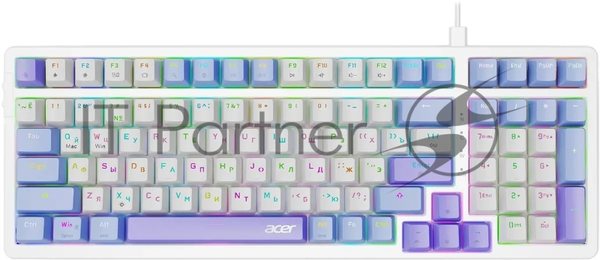 Клавиатура проводная Acer OKW304 (ZL.KBDCC.01V), USB, белый