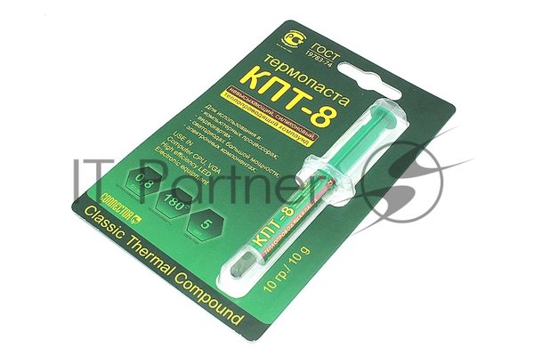 Термопаста КПТ-8 Connector шприц 10гр. (блистер)