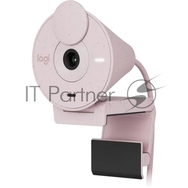 Веб-камера Logitech Brio 300 1920x1080, 30 кадр/с, USB Type-C, микрофон (шумоподавление), автоматическая фокусировка, автоосвещение, универсальное крепление розовый