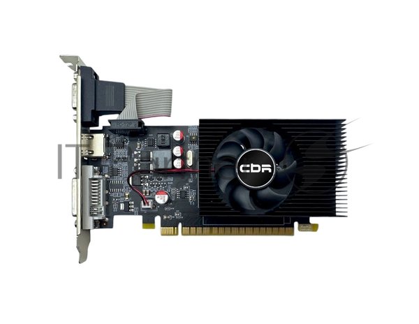 Видеокарта CBR GeForce GT 730, 2 GB DDR3, 128 bit, HDMI, DVI-D, VGA, GPU 700 MHz