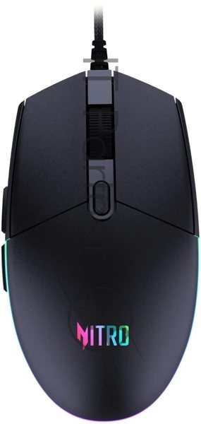 Мышь проводная Acer Nitro OMW400 черный, 6400 dpi, USB, кнопки - 6