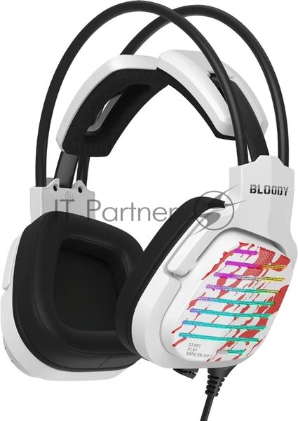 Гарнитура Bloody G565 белый, проводная, USB, подсветка