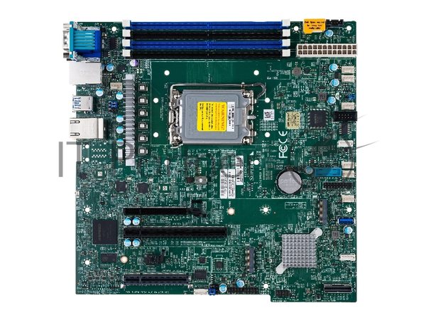 Материнская плата Supermicro X13SCH-F, LGA1700, Intel C266, 4xDDR5, 8xSATA, 2xM.2, 1xPCIe 5.0 x16, 2xPCIe 4.0 x4, 1xVGA, 2x1Gb LAN, 4xUSB, 0x3.5 мм, microATX