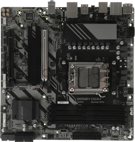 Материнская плата Gigabyte B850M DS3H, AM5, AMD B850, 4xDDR5, 4xSATA, 2xM.2, 1xPCIe 5.0 x16, 1xPCIe 3.0 x4, 1xHDMI, 2xDP, 1x 2.5Gb LAN, 3xUSB-A 3.2 Gen 1, 1xUSB-A 3.2 Gen 2, 4xUSB-A 2.0, 1xUSB-C 3.2 Gen 2, 3x3.5 мм, 7.1, mATX