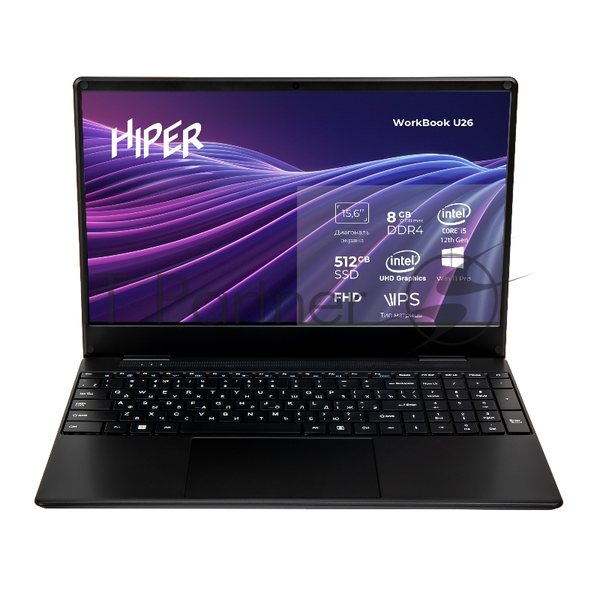 Ноутбук Hiper Workbook U26 серый U26-15FII3123R8S2WPG 15.6" FHD i3 1215U/8Gb/256SSDGb/Win 11Pro