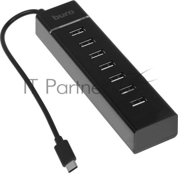 USB-концентратор Buro BPH-C-P107, USB-C, USB 2.0 7 портов, USB