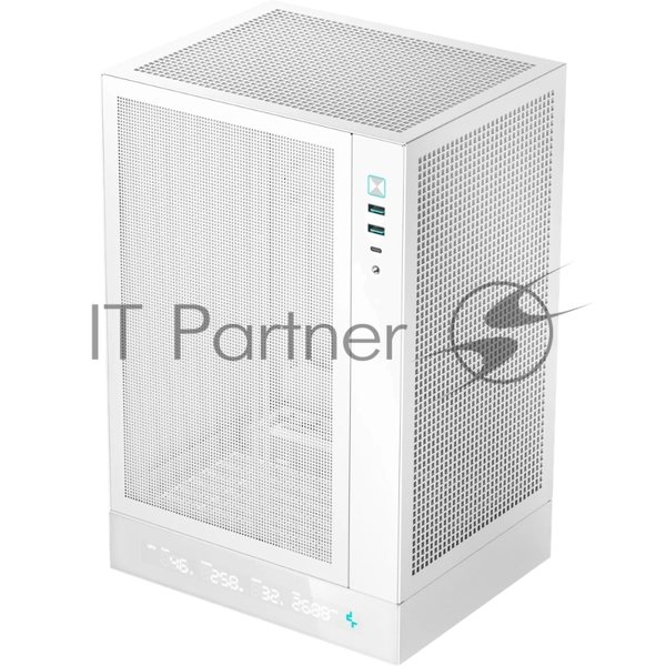 Компьютерный корпус Deepcool CH170 DIGITAL белый без БП mATX 1x120мм 1xUSB 2.0 1xUSB 3.0 audio bott PSU