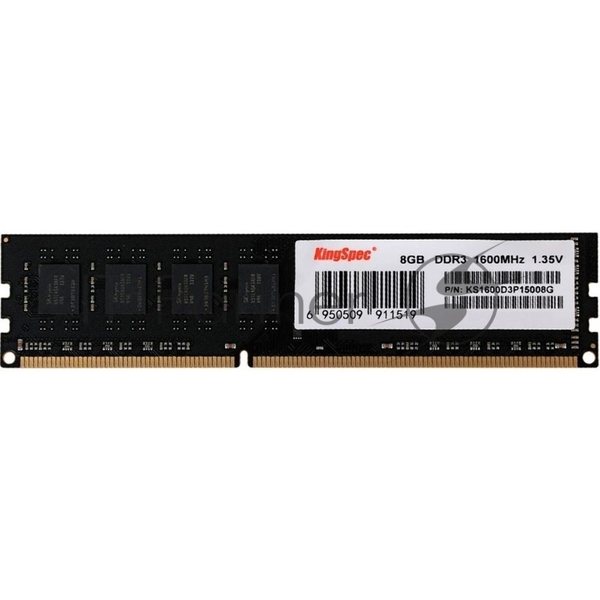 Оперативная память KingSpec, DDR3, 8GB (1x8GB), 1600 MHz, CL11, DIMM