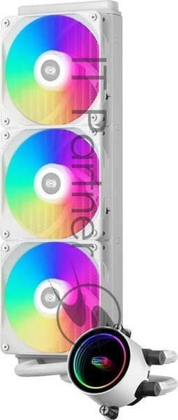 Система жидкостного охлаждения PcCooler DA360 WH ARGB Soc-AM5/AM4/1200/1700/1851 белый 4-pin Al 300W Ret (DA360-WHAWXX-GL)