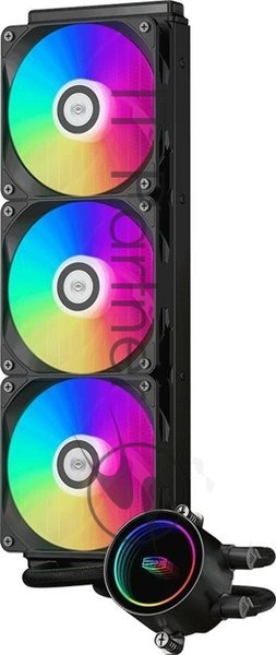 Система жидкостного охлаждения PcCooler DA360 BK ARGb Soc-AM5/AM4/1200/1700/1851 черный 4-pin Al 300W Ret (DA360-BKAWXX-GL)