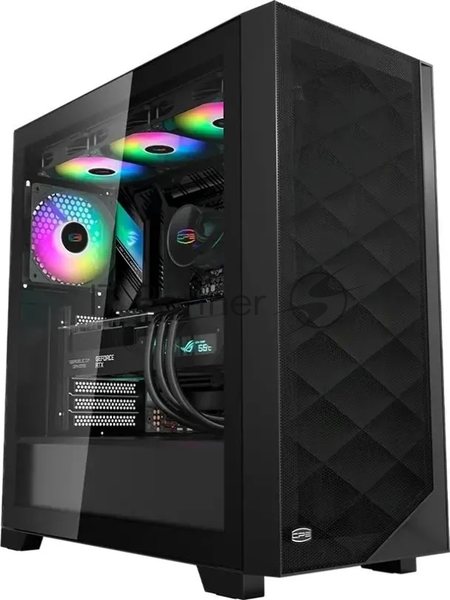 Компьютерный корпус PcCooler C3D510 BK ARGb черный без БП ATX 3x120мм 2xUSB3.0 1xUSB3.1 audio bott PSU