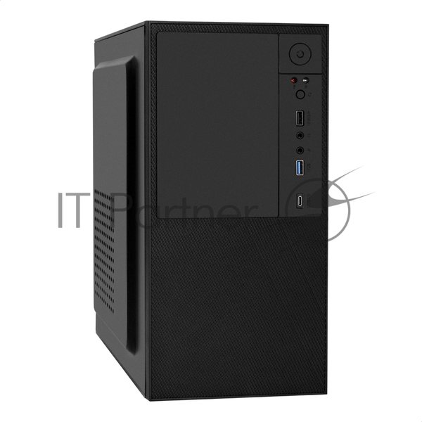 Компьютерный корпус Minitower ExeGate BAA-308UC-AAA400 (mATX, БП AAA400 с вент. 8см, 1хUSB/1хUSB 3.0/1хTypeC, HD Audio, черный)