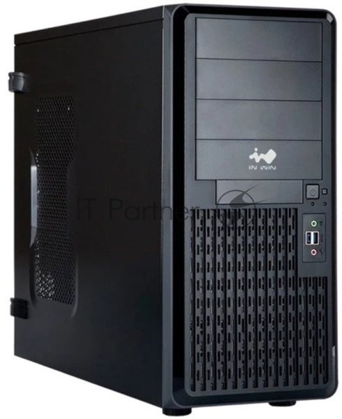 Компьютерный корпус Midi Tower InWin PE689 Black 750W P75F 80plus Gold USB3.0*2+A(HD)+front fan 120мм*1+rear fan 120мм*1+ 2*2SATA+1*1SATA+Intrusion Switch/holes for SL20” RACKMOUNT