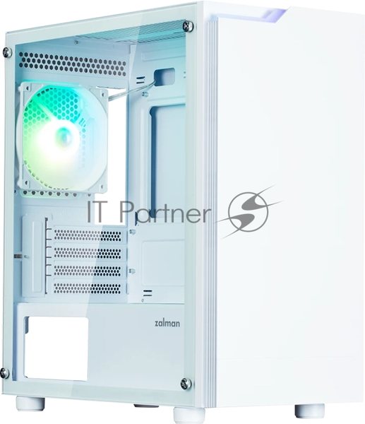 Компьютерный корпус Zalman T4 PLUS, MATX, белый, WINDOW, 1 x Combo (3.5'' or 2.5''), 1x3.5'', 2x2.5", 1xUSB 2.0, 2xUSB 3.0, REAR 1x120мм ARGB