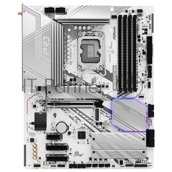 Материнская плата ASRock Z890 Pro RS WiFi белый, LGA 1851, Intel Z890, 4xDDR5, 4xSATA, 4xM.2, 1xPCIe 5.0 x16, 2xPCIe 4.0 x16, 1xPCIe x1, 2xUSB-C Thunderbolt 4, 4xUSB-A 3.2 Gen 1, 1xUSB-A 3.2 Gen 2, 1xHDMI, 1xDP, 1x2.5Gb LAN, 5x3.5 мм, 7.1, ATX