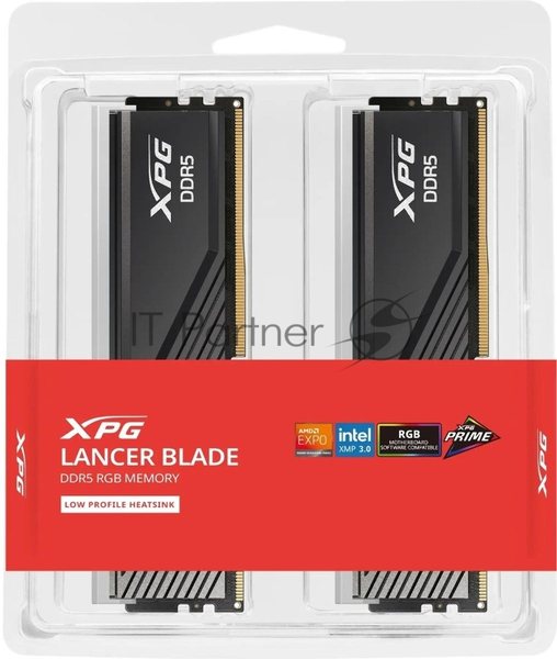 Оперативная память XPG Lancer Blade, DDR5, 32GB (2x16GB), 6000MHz, CL34, DIMM, с радиаторами, RGB, черный