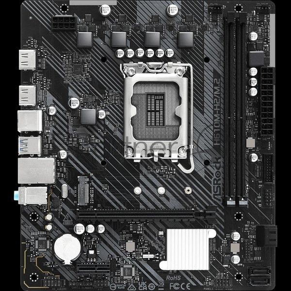 Материнская плата ASRock H610M-H2/M.2, LGA 1700, Intel H610, 2xDDR4, 4xSATA, 1xM.2, 1xPCIe 4.0 x16, 1xPCIe 3.0 x1, 2xHDMI, 1x1Gb LAN, 4xUSB-A 3.2 Gen 1, 2xUSB-A 2.0, 7.1, Micro ATX