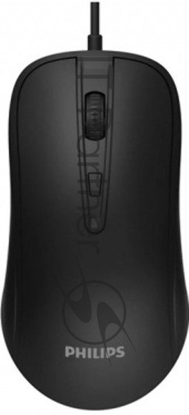 Мышь проводная Philips SPK7214 черный, 1600 dpi, USB, кнопки - 4