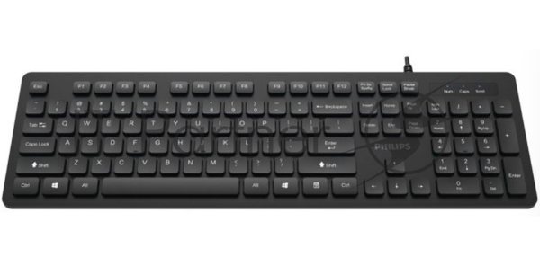 Клавиатура Philips SPK6264 проводная, USB Type-A, чёрный