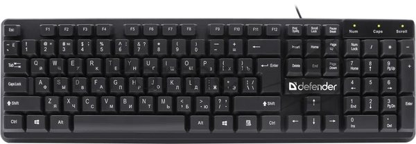 Клавиатура проводная Defender Symbol HB-559 RU USB черный