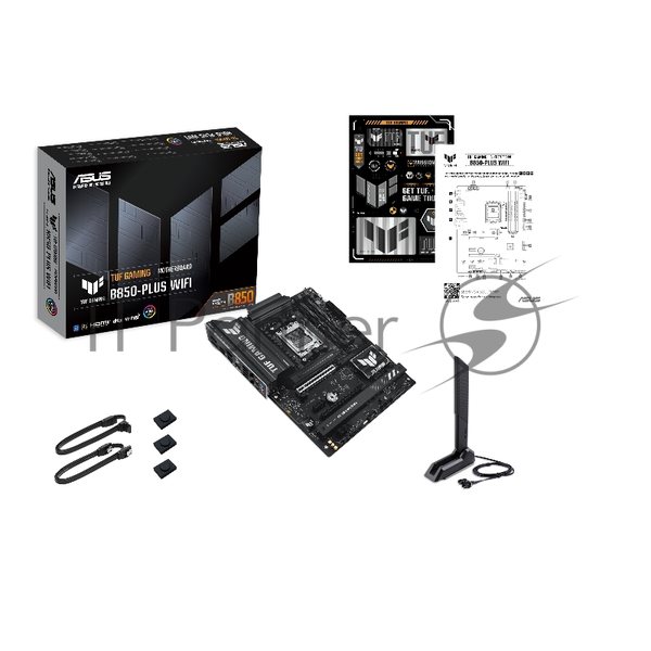 Материнская плата ASUS TUF GAMING B850-PLUS WIFI, Socket AM5, AMD B850, 4xDDR5, 4xSATA, 3xM.2, 1xPCIe 5.0 x16, 1xPCIe 4.0 x16, 2xPCIe 4.0 x1, 1xHDMI, 1xDP, 1x 2.5Gb LAN, Wi-Fi 7, 3xUSB-A 10Gbps, 4xUSB-A 5Gbps, 1xUSB-C 20Gbps, 2xUSB-A 2.0, 5x3.5 мм, 7.1, ATX