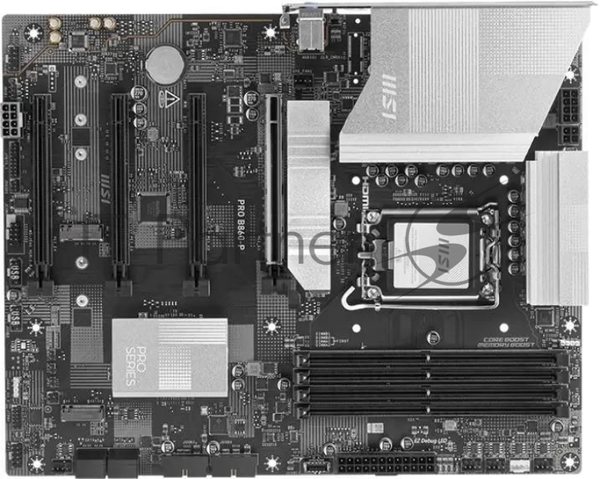 Материнская плата MSI PRO B860-P, LGA 1851, Intel B860, 4xDDR5, 4xSATA, 3xM.2, 1xPCIe 5.0 x16, 1xPCIe 4.0 x4, 2xPCIe 4.0 x1, 1xHDMI, 1xDP, 1xUSB-C, 1x 5Gb LAN, 2xUSB-A 3.2 Gen 2, 2xUSB-A 3.2 Gen 1, 4xUSB-A 2.0, 3x3.5 мм, 7.1, ATX