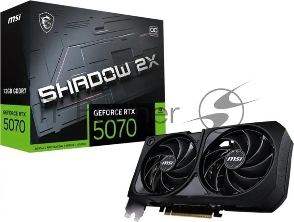 Видеокарта MSI RTX 5070 SHADOW 2X OC 12Gb GDDR7 192bit 3xDP HDMI 2FAN RTL