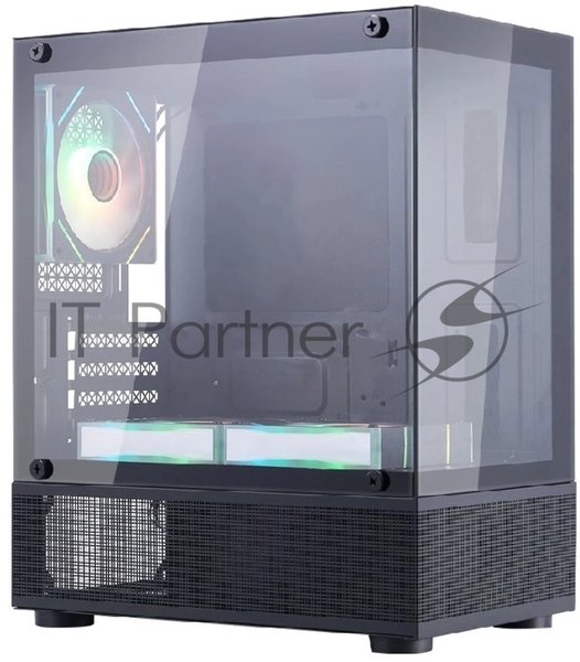 Компьютерный корпус 1STPLAYER MIKU Mi2-A ARGb черный mATX 3x120мм ARGb fans Mi2-A-BK-2FC7R-1FC7