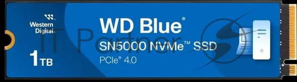 Накопитель SSD Western Digital WD Blue SN5000, 1Tb, PCIe 4.0 x4, M.2 2280, NVMe, R/W 5150/4900