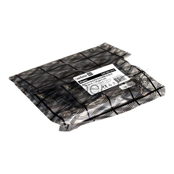 Контроллер ExeGate EXE-320-1A1C (PCI-E x4 v3.0, USB3.2 Gen2 1xType-A + 1xType-C ext., SuperSpeed+ скорость до 10 Гбит/с, разъем доп.питания, ASMedia Chipset ASM1142)