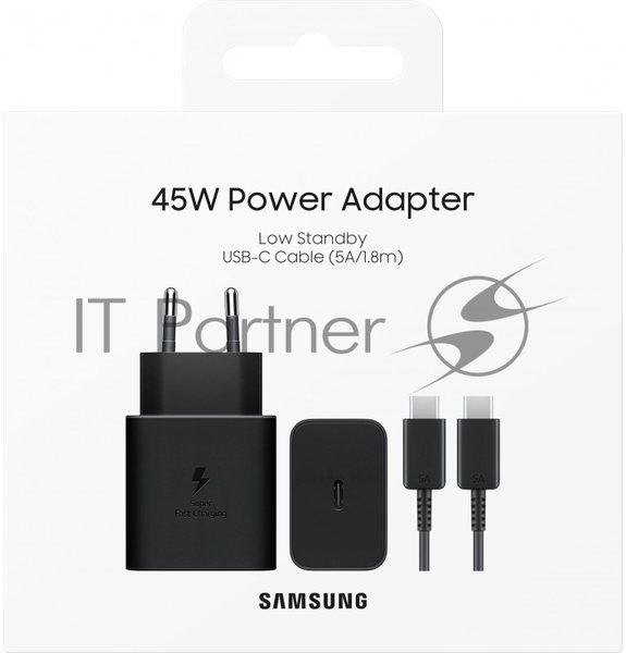 Сетевое зарядное устройство Samsung EP-T4511XBEGEU 45W 3A (PD) USB Type-C для Samsung черный