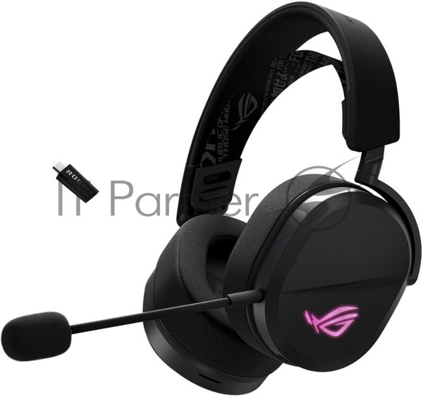 Гарнитура ASUS A501 ROG чёрный, беспроводная, Bluetooth, подсветка