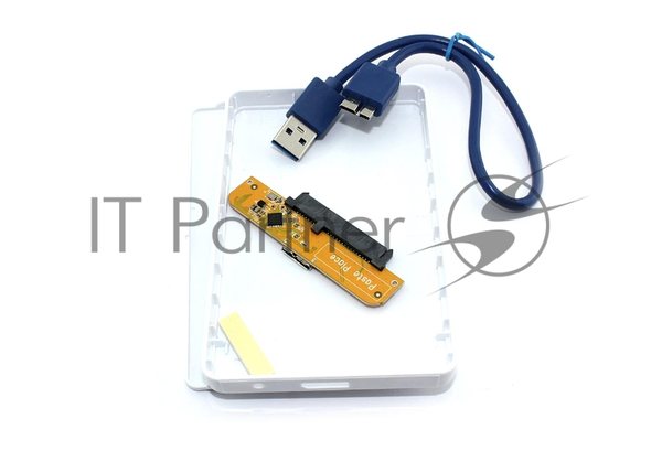 Корпус для жесткого диска Amperin AM25U3PW 2,5", USB 3.0, пластиковый, белый 2 шт