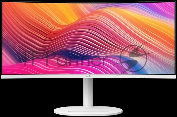Монитор 34" MSI Modern MD342CQPW VA 3440x1440, 120 Гц, 4 мс, 21:9, 300 кд/м², 2xHDMI 2.0b, DP 1.4a, USB-C, USB Hub (2x USB 3.0), 3.5 Jack, динамики (2x3 Вт), Adaptive-Sync, изогнутый экран (1500R), белый