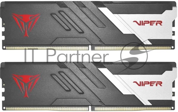 Оперативная память Patriot Memory Viper Venom, DDR5, 48Gb (2x24GB), 6000 MHz, CL30, DIMM, с радиатором, черный