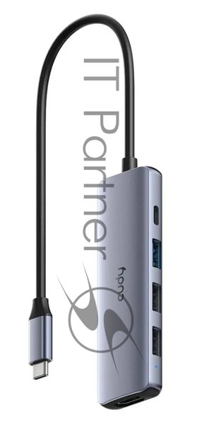 USB-концентратор CUDY UH405, USB Type-C, HDMI, USB, адаптер/ USB Type-C