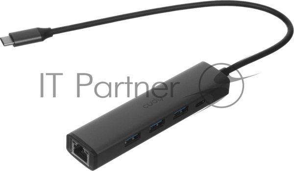 USB-концентратор CUDY UH605, USB Type-C, USB + RJ-45, USB Type-C