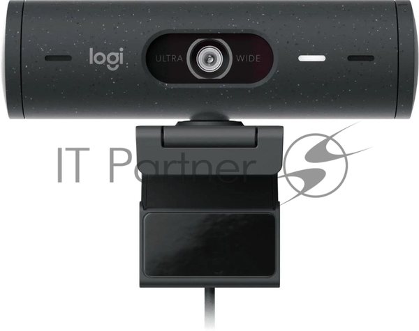 Веб-камера Logitech Brio 500 1920x1080, 30 кадр/с, USB Type-C, микрофон (2 шт, шумоподавление), автоматическая фокусировка, автоосвещение, универсальное крепление